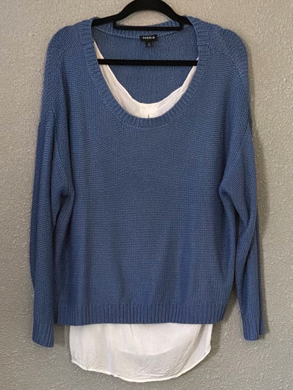 torrid Periwinkle Scoop Neck Knit Sweater